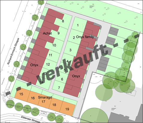 Lageplan "Stadthäuser am Blankensteinpark"
